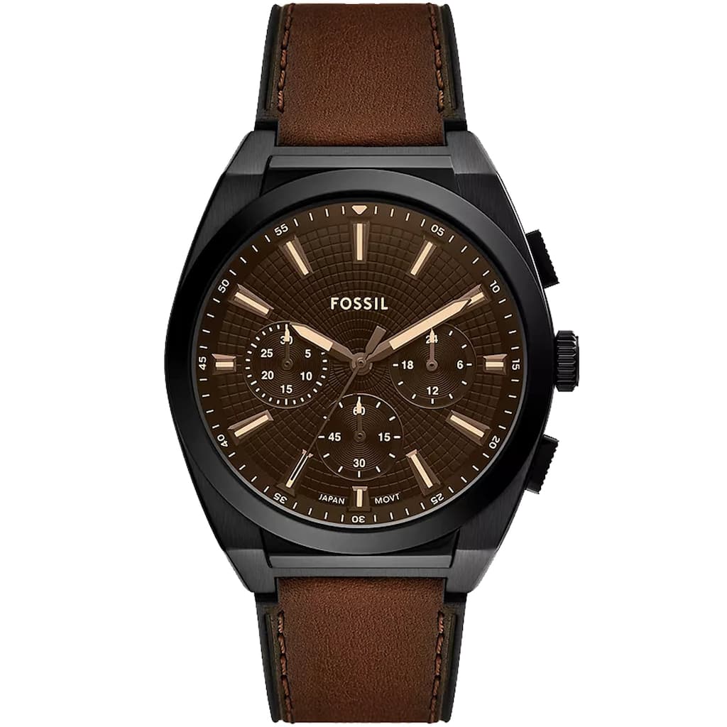 Fossil Men's Everett Chronograph Brown Dial Watch - FS6108 - One Size