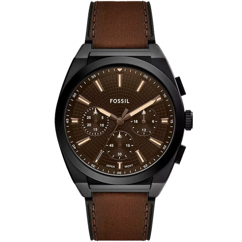 Fossil Men's Everett Chronograph Brown Dial Watch - FS6108 - One Size