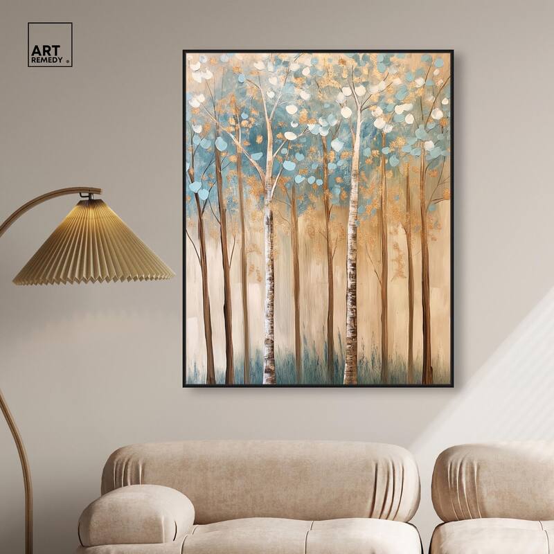 Birch Grove Radiance Canvas by Art Remedy