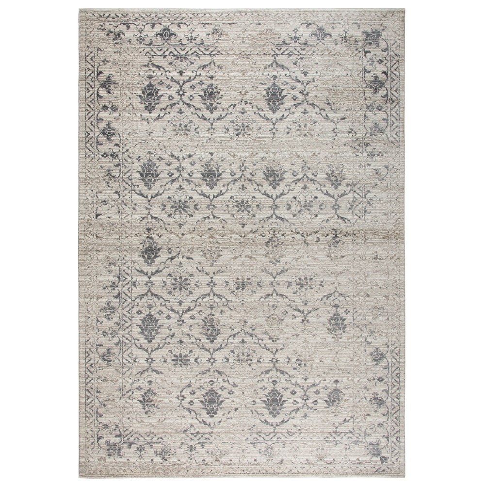 Swagger Collection Grey Distress Medallion Rug