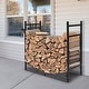preview thumbnail 3 of 6, 33" Firewood Holder Suitable for Outdoor and Indoor Black