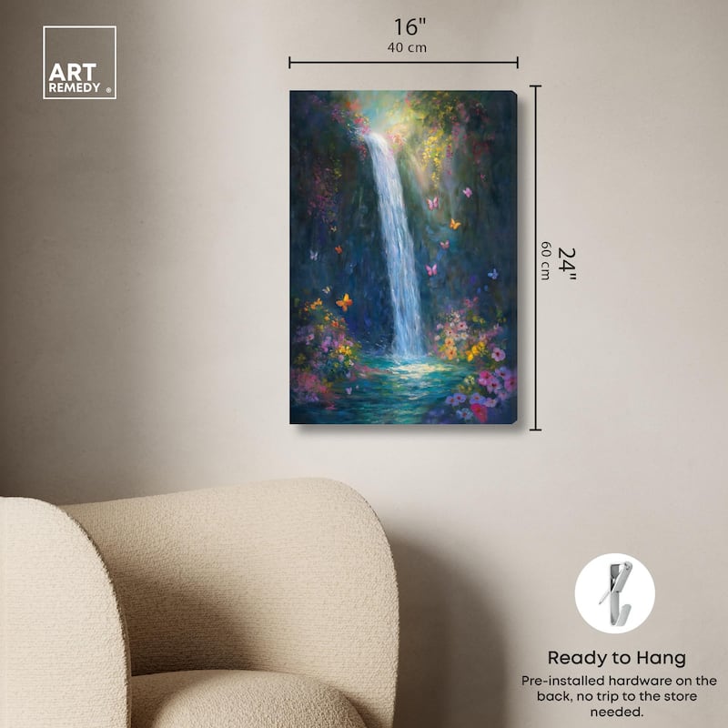Hidden Falls II Canvas by Art Remedy, Gallery Wrapped