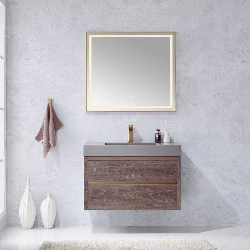 Miseno MV703136 Palencia 36" Wall Mounted Single Basin Vanity Set with