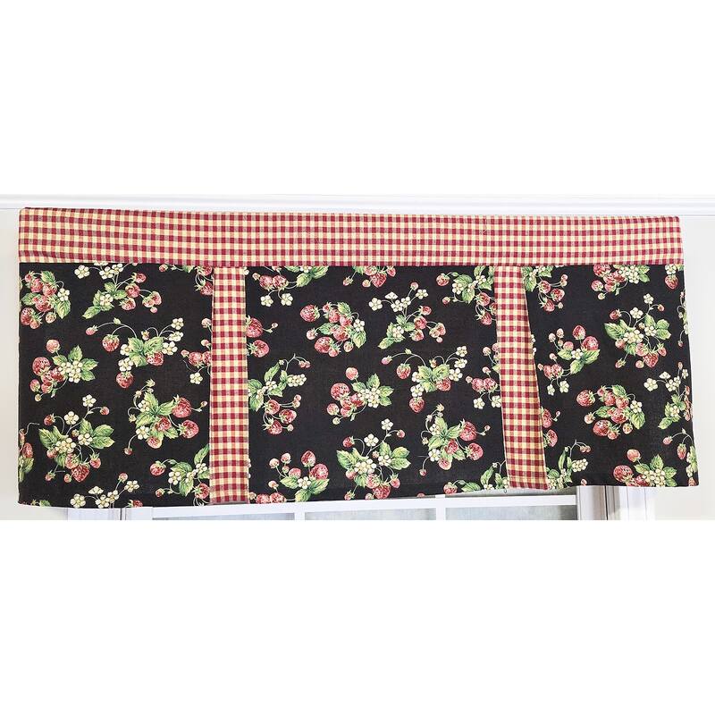 RLF Home Strawberry Pleated Valance