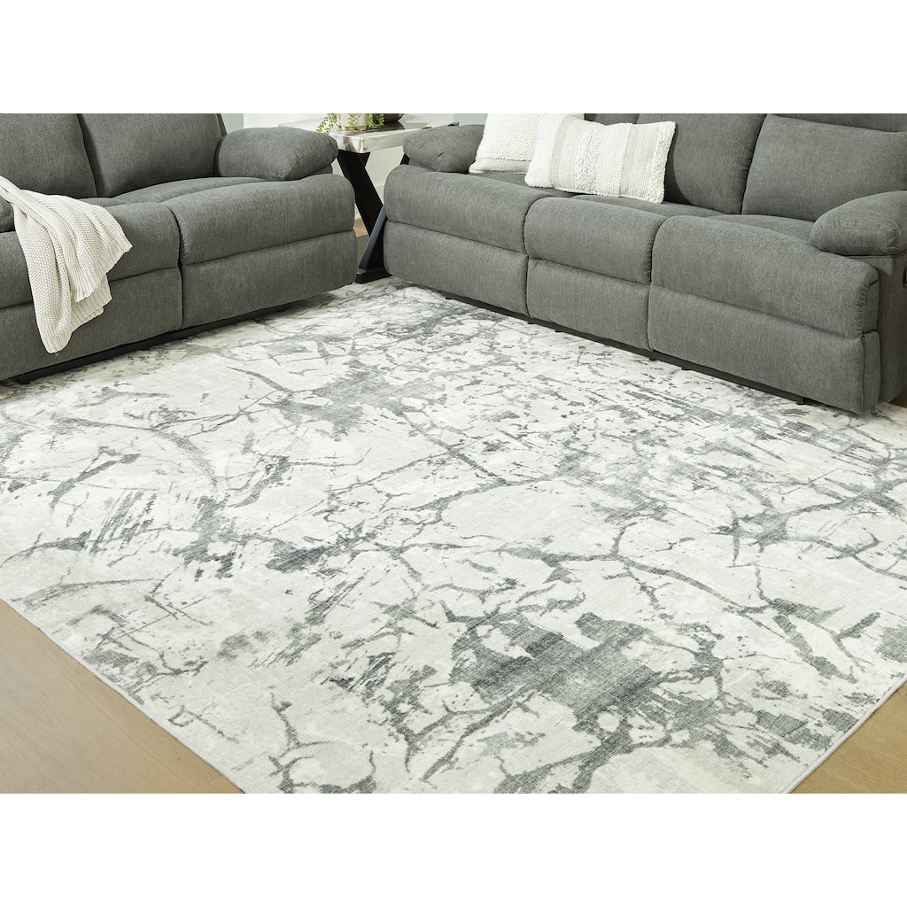Signature Design by Ashley Tobinbury Gray/Ivory Washable Area Rug