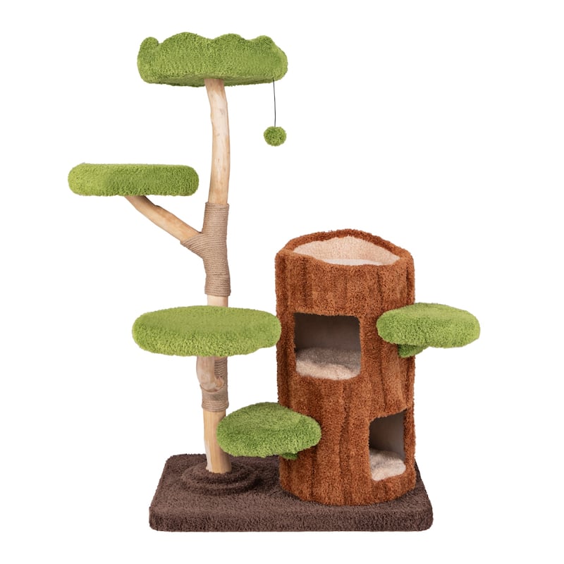 Sturdy Multi-Level Cat Tower with Sisal and Lounging Areas - 31.5" x 19.5" x 55.5"