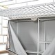 preview thumbnail 8 of 10, White Full Size Metal Loft Bed with Wardrobe & Storage Shelves for Kids