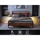 preview thumbnail 15 of 14, King Metal Platform Bed Frame with Upholstered Headboard Wireless Charging