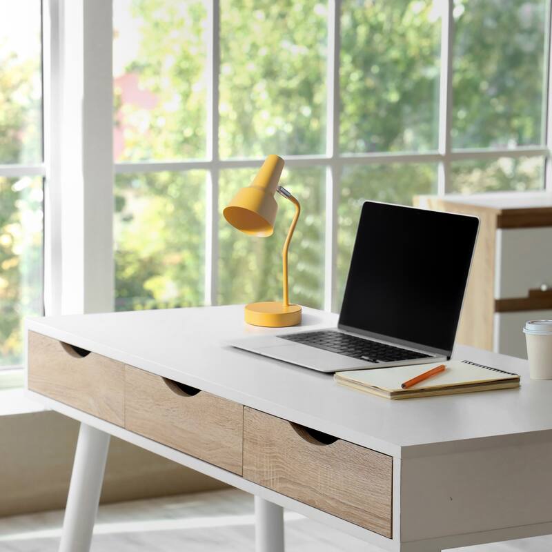 Gooseneck Desk Lamp with Cone Shade - 15.25" - Yellow