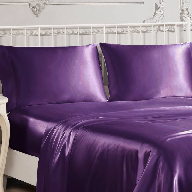 Juliette LeBlanc New York Silky Satin Pillowcase (Set of 2) - 20" x 30" - Purple
