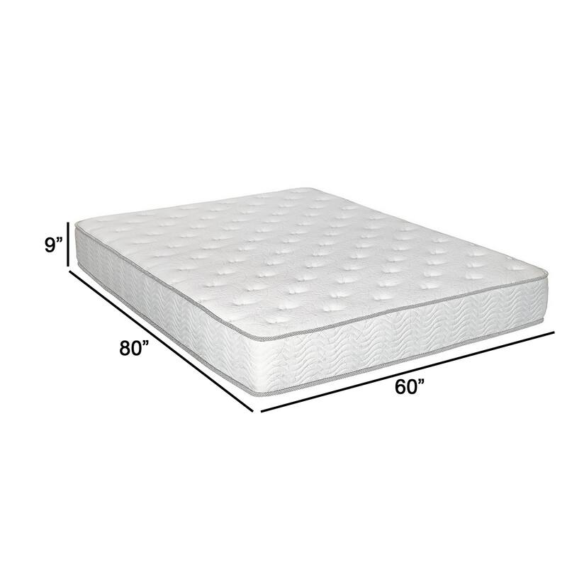 Irya 9 Inch Queen Size Mattress, Non Woven Soft Polyester, Pocket Coiling