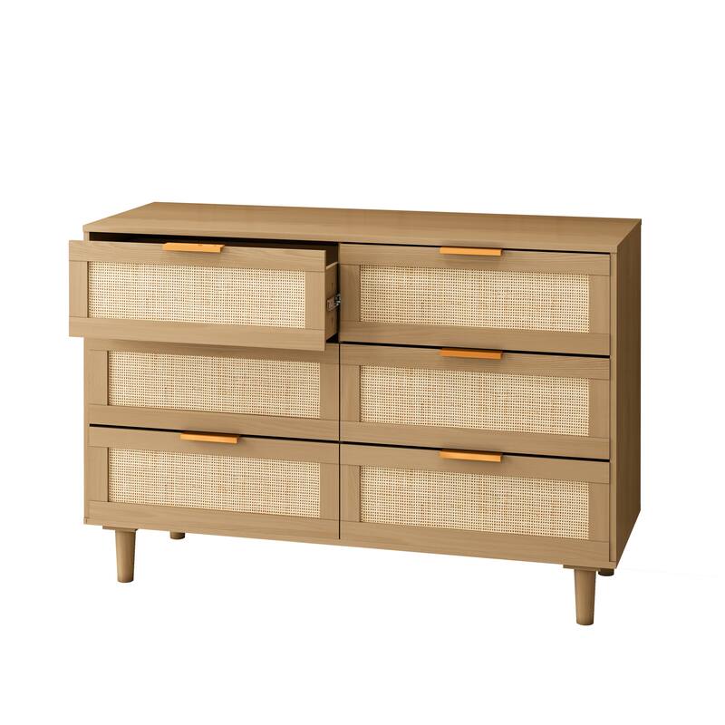 6 drawers Rattan dresser Rattan Drawer