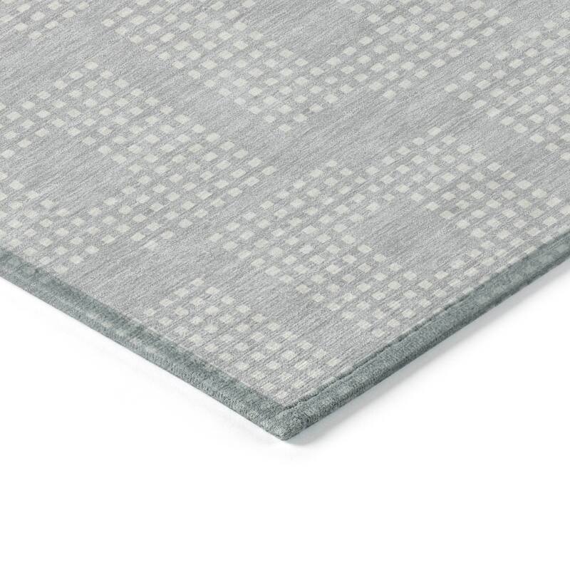 Machine Washable Indoor/ Outdoor Chantille Houndstooth Modern Rug