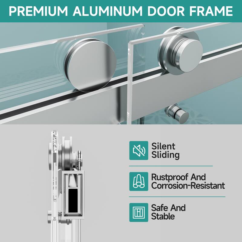 Frameless Double Sliding Shower Door