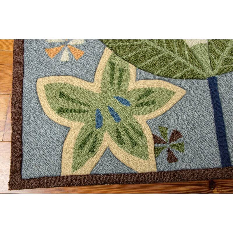 Gepex Floral Traditional Stain Resistant Area Rug By HomeRoots - 66' X '42' X '0.25