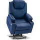 preview thumbnail 31 of 53, MCombo Electric Power Lift Recliner Chair Sofa with Massage and Heat for Elderly, 3 Positions, USB Ports, Faux Leather 7040 Blue