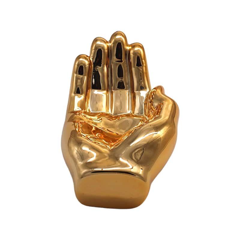 Interior Illusions Plus Bronze Hand Tray Decoration - 7.5" long