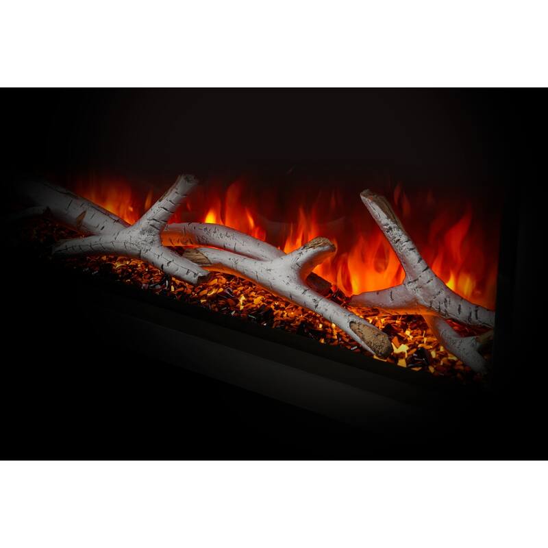 Napoleon NEF-BLRAK50 3" Wide Birch Log Rack with Rocks for Napoleon