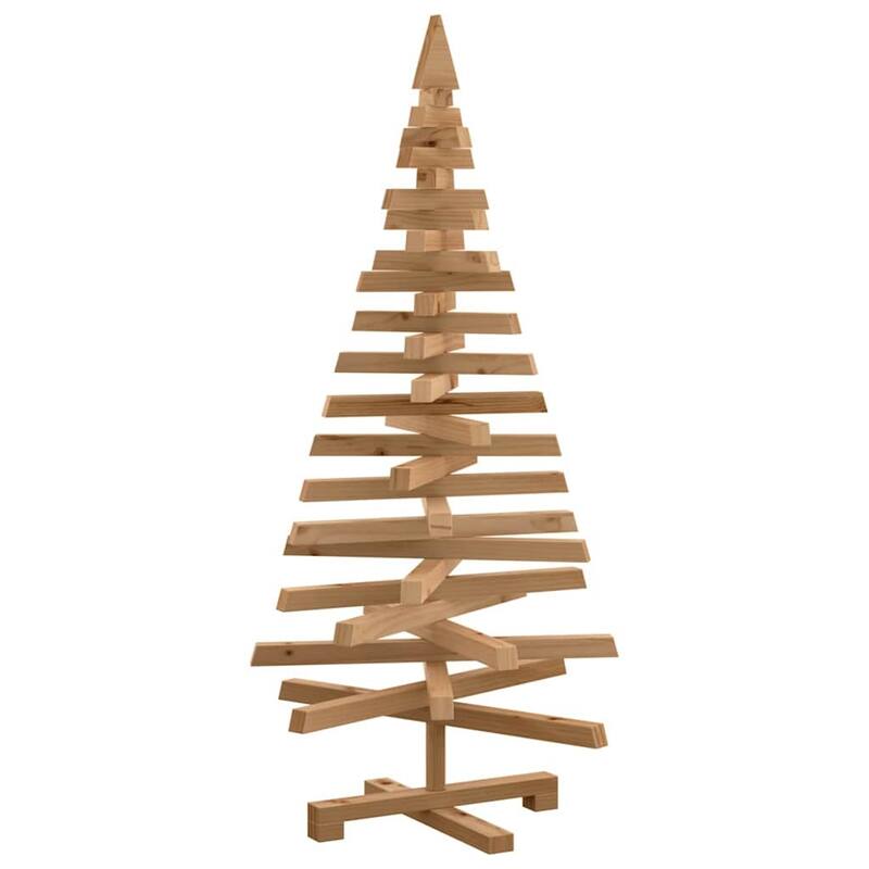 vidaXL Christmas Trees with Stand Natural/Brown Solid pine wood