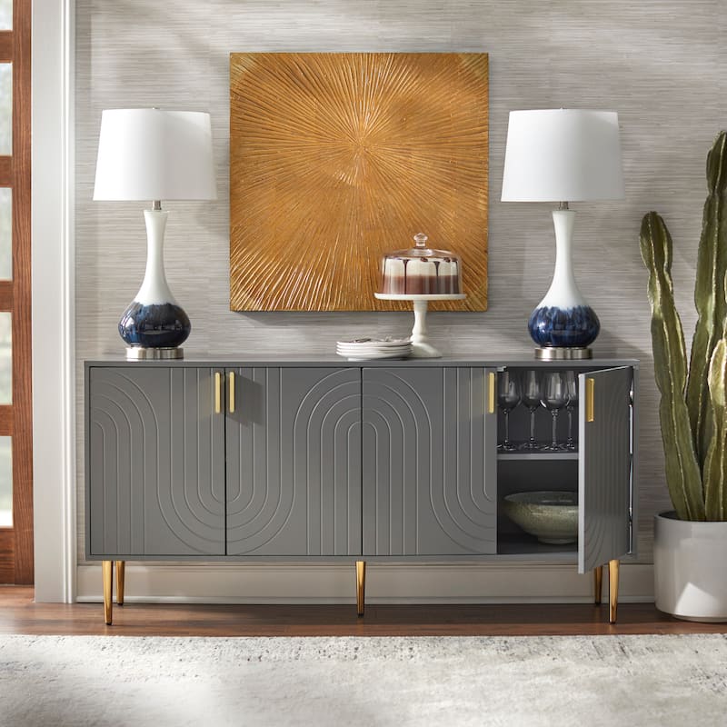 Lifestorey Tabaria Mid-Century Four Door Sideboard/Buffet