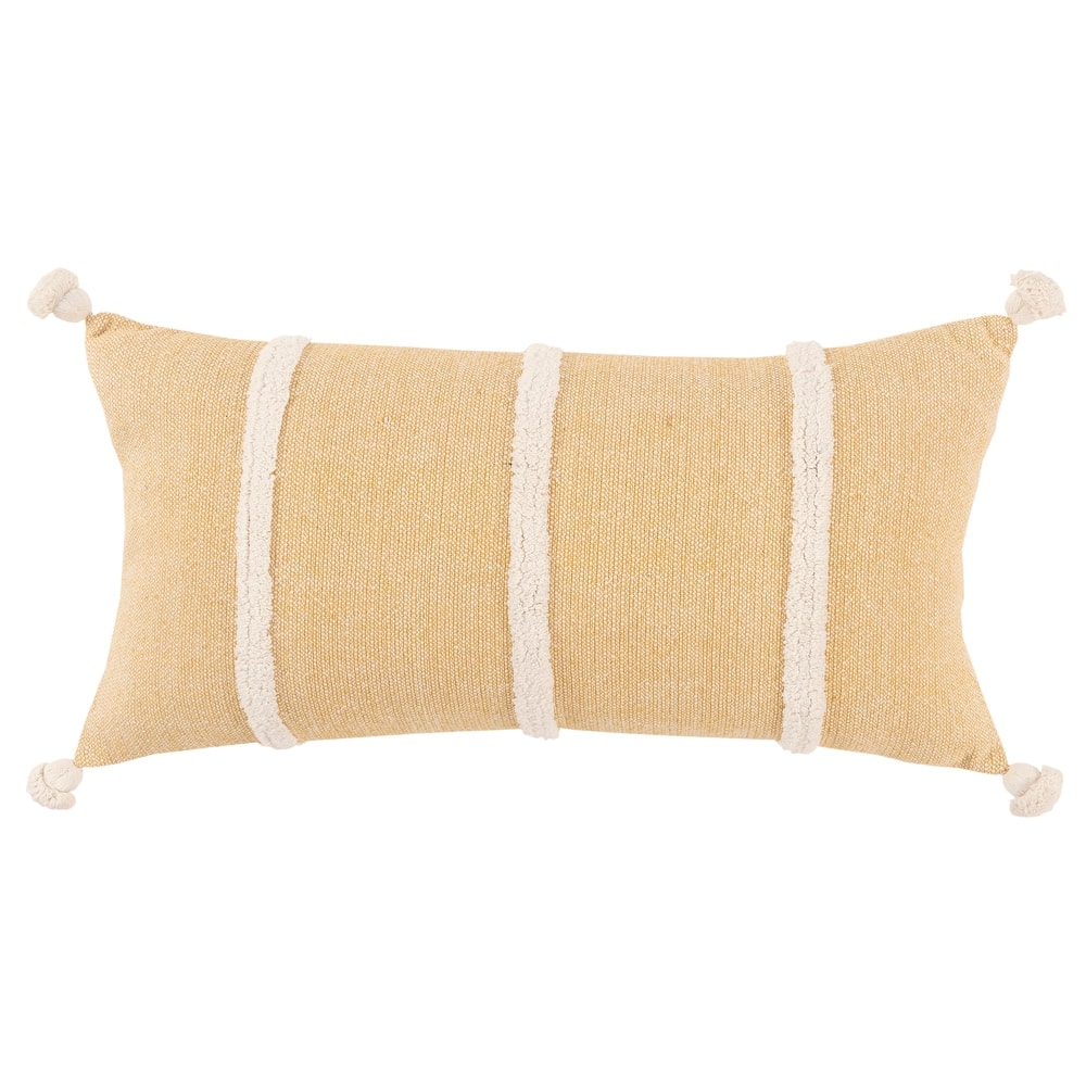 Rizzy Home Striped Throw Pillow with Tassels, 14x26