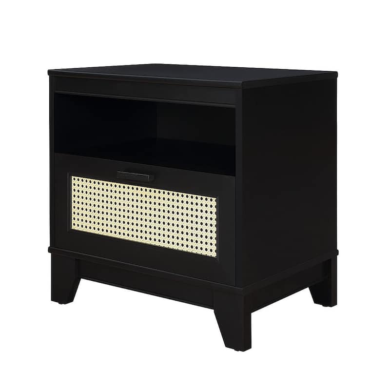 Manhattan Comfort Sheridan Modern Cane Nightstand Set of 2