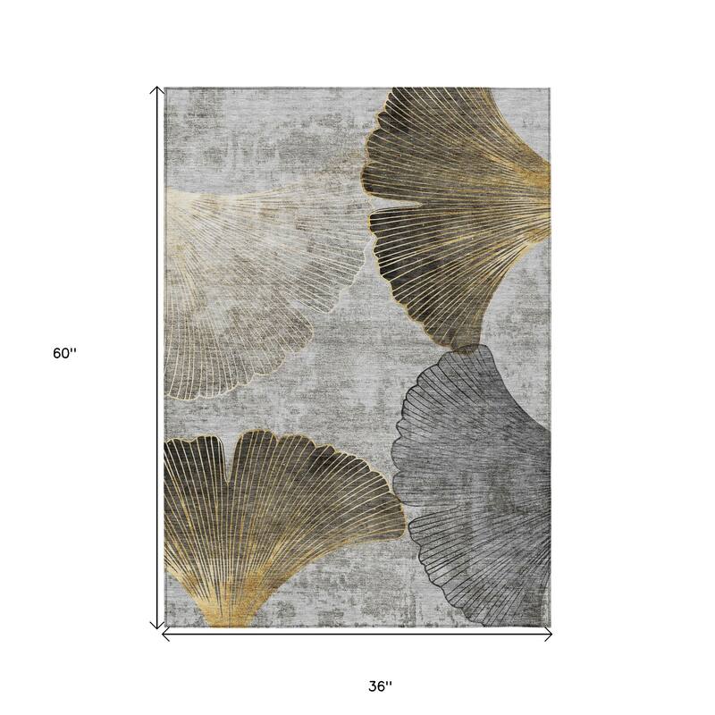 HomeRoots Floral Transitional Rectangle Outdoor Rug