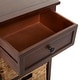 preview thumbnail 40 of 87, Cream, Teal, White or Brown Wood 2 Baskets and 1 Drawer Storage Unit - 16 x 13 x 28