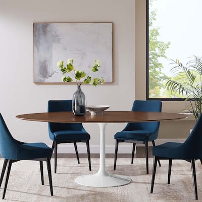 78" Oval Wood Dining Table