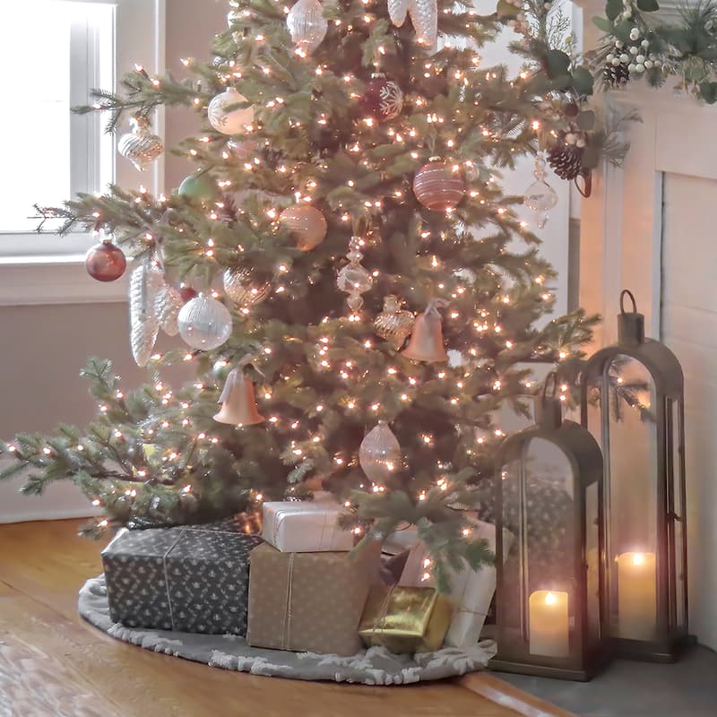 National Tree Company 28 in. HGTV Home Collection Arched Candle Lantern, Christmas Themed Home Decor, Large, Antique Bronze