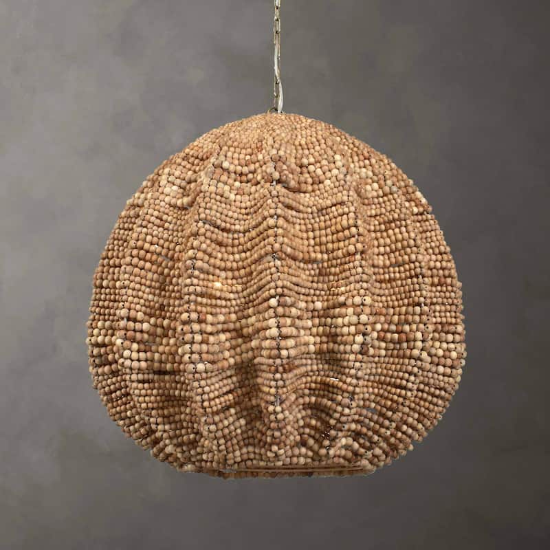 Uttermost 21611 Kauri 5 Light 30" Wide Wood Pendant