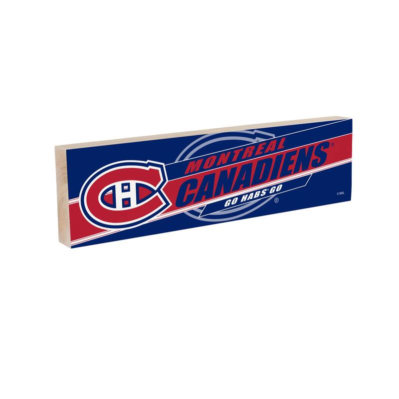 Montreal Canadiens Wooden Tabletop Mantel Shelf Sign