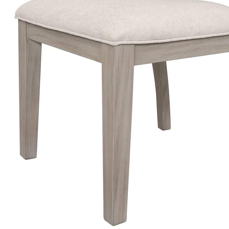 Furniture of America Billet Modern Natural Oak Wood Upholstered Side Chair (Set of 2)