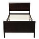 preview thumbnail 15 of 38, Solid Wood Twin Platform Bed with Sleigh Headboard - No Box Spring Needed
