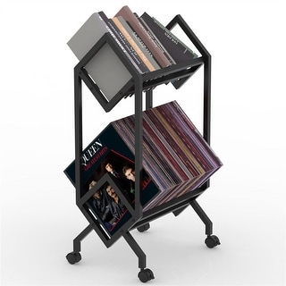 Empty Record Rack Mobile Vinyl Record Storage Rack - 14.2