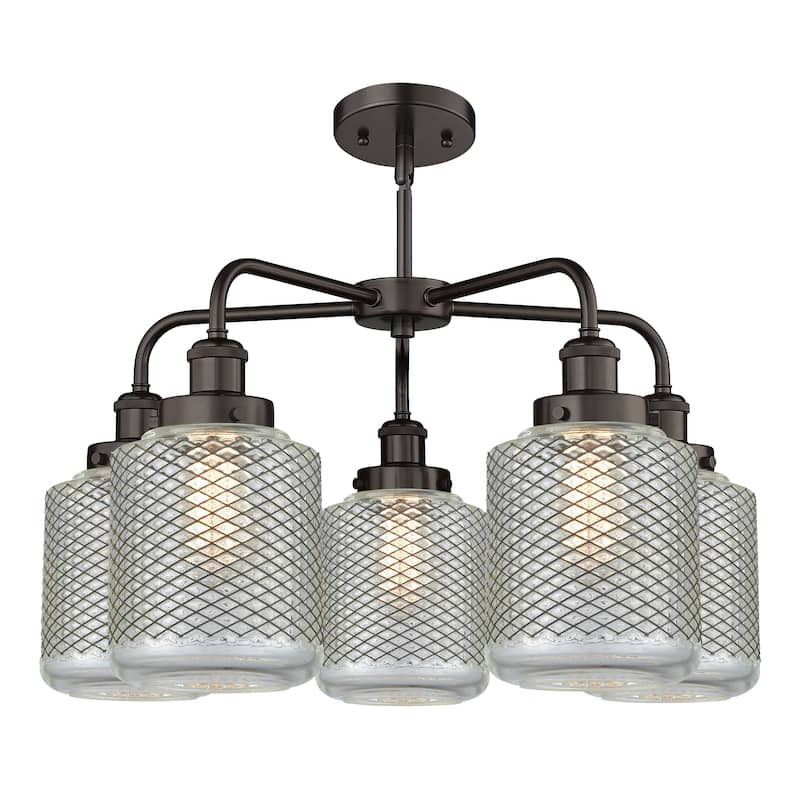 Innovations Lighting Edison - 5 Light 24" Stem Hung Chandelier