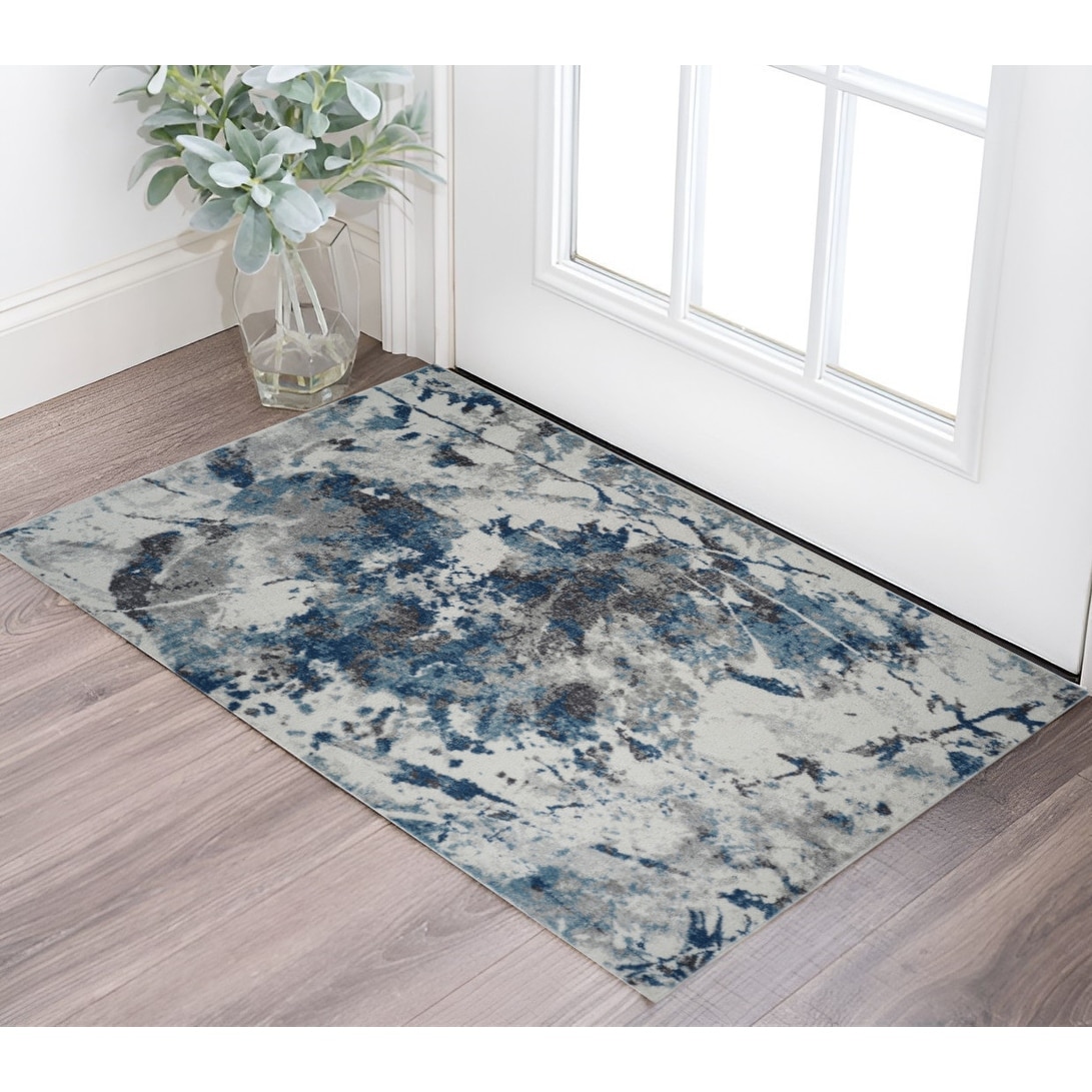 HomeRoots Frafi Abstract Modern Rectangle Area Rug