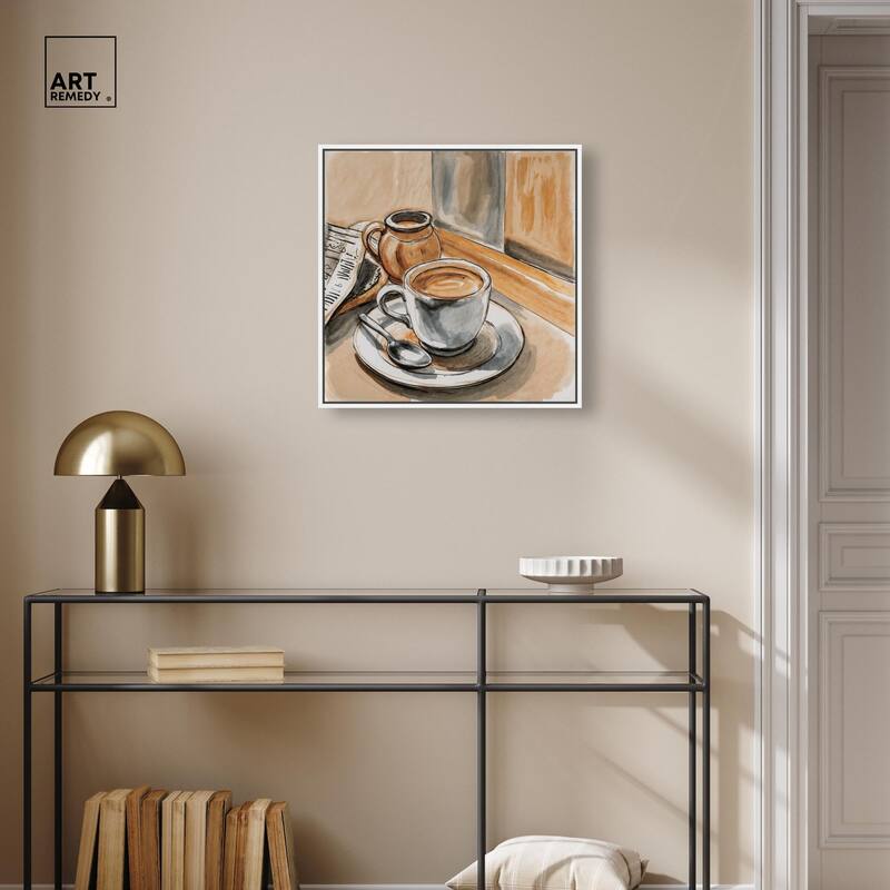 Sunday Coffee Canvas by Art Remedy