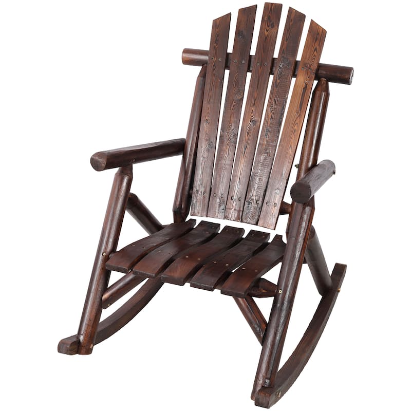 Classic Wooden Porch Rocker Chair, Durable Patio Rockers for Outside, Garde