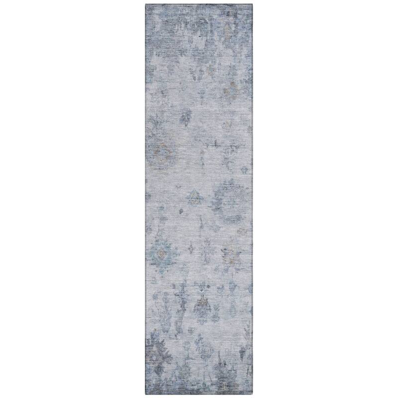 Machine Washable Indoor/ Outdoor Vintage Traditional Chantille Rug