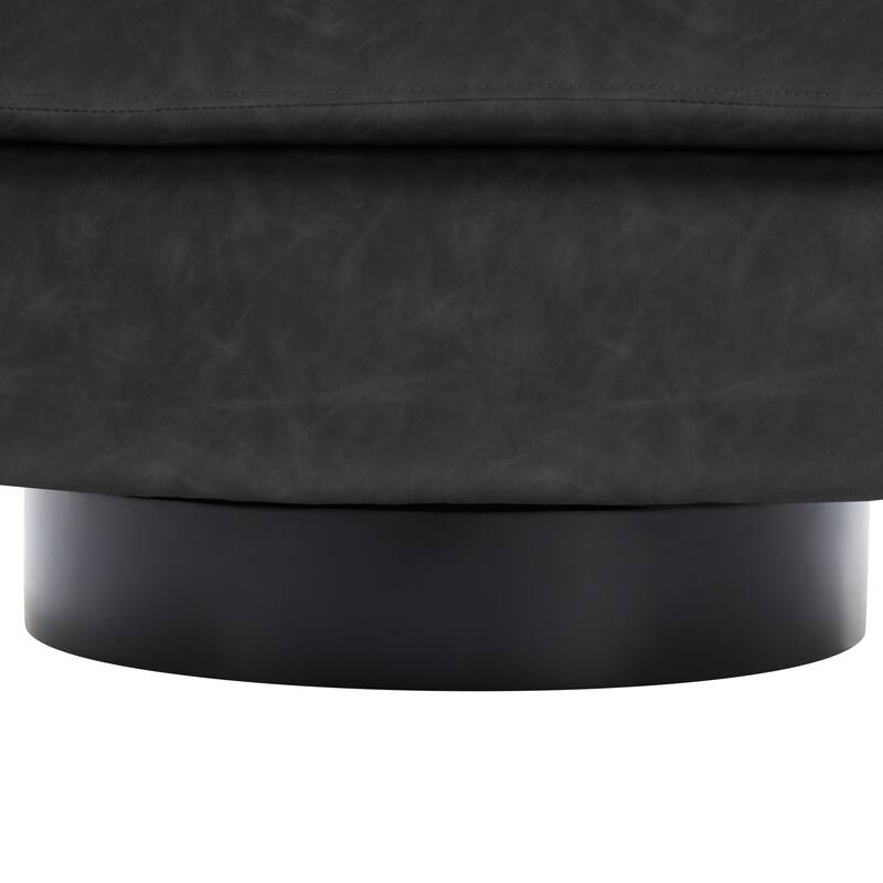 Round Barrel Armchair 360-Degree Swivel Accent Chairs
