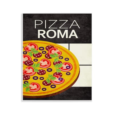 Stupell Pizza Roma Classic Kitchen Wall Plaque Art Design By Kim Allen
