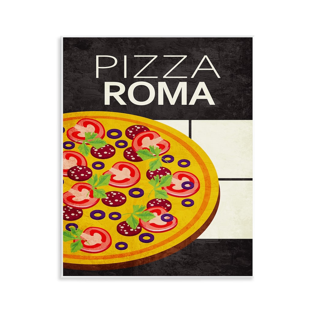 Stupell Pizza Roma Classic Kitchen Wall Plaque Art Design By Kim Allen