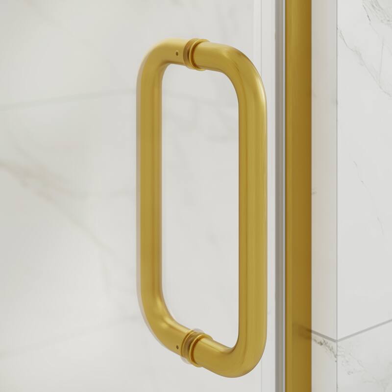 Seawin Flex X Frameless Pivot Shower Door 3/8 in. (10 mm) Clear Tempered Glass with NanoShield Coating