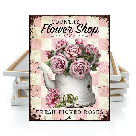 Country Flower Shop Canvas Print 16" x 20"