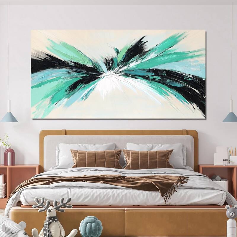 Modern Green Abstract Wall Art Prints Wall Art