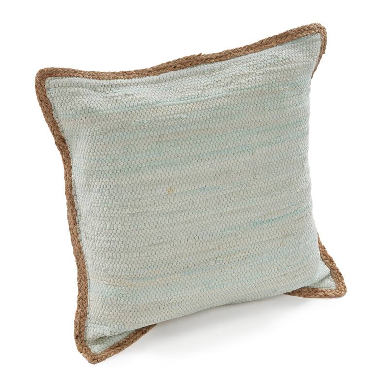 Sevita Chic Cotton and Jute Bordered Throw Pillow