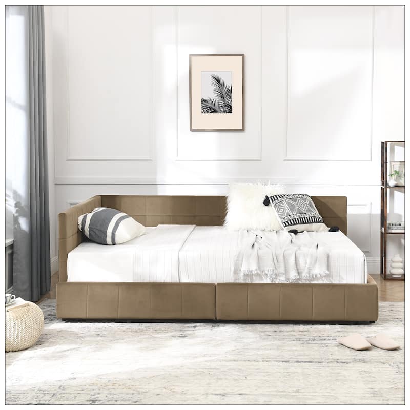 Full Size Storage Upholstered Tufted Bed Frame for Bedroom