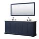 Option Dark Blue, Black Trim, White Quartz Top