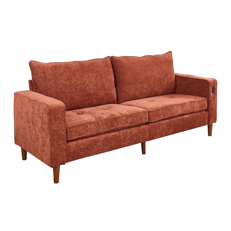 82.7" Sofas for Living Room, Comfy Love Seat Couches, Corduroy Loveseat Sofa,, Easy Assembly with USB